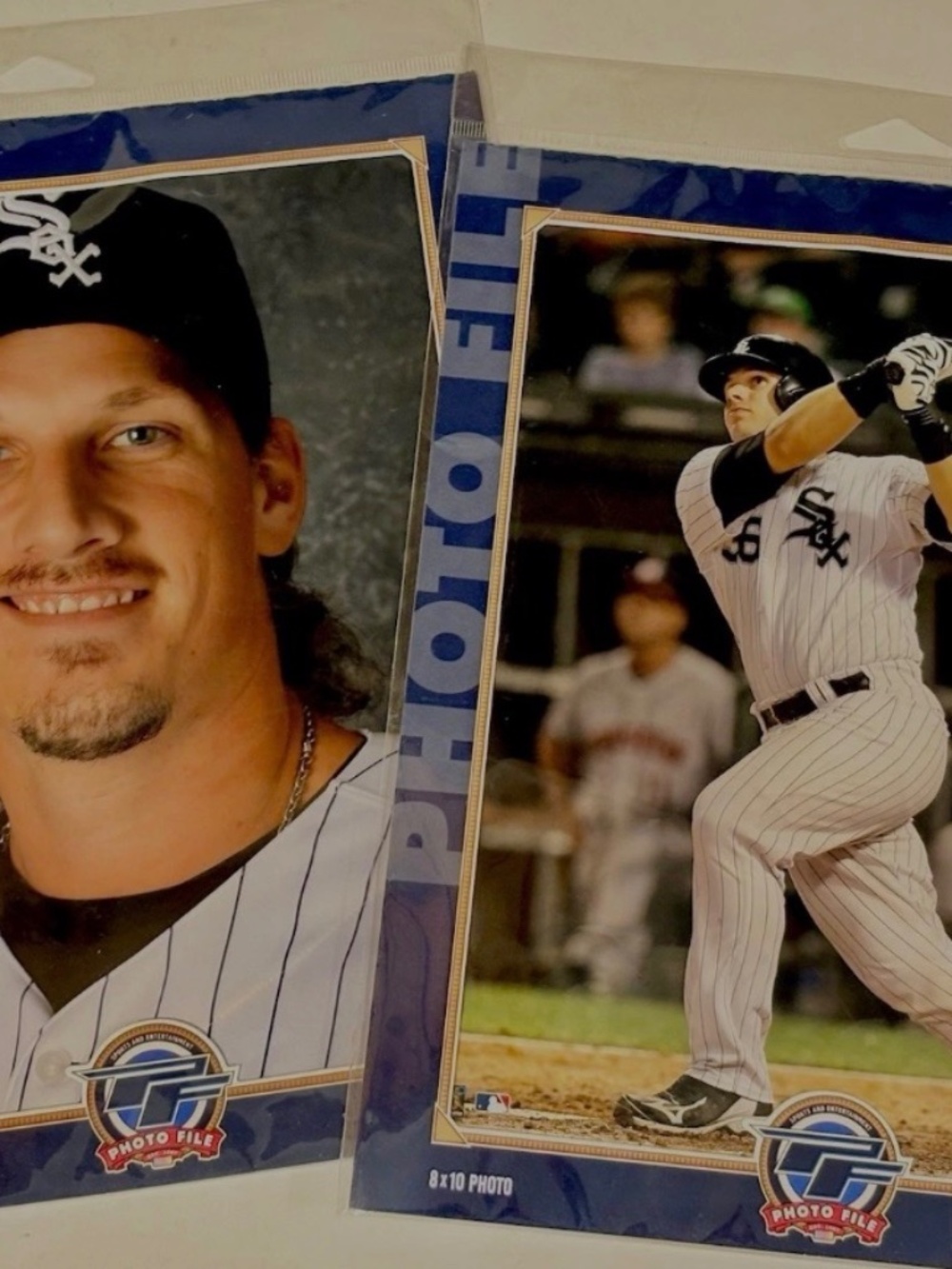 MLB White Sox Photo File Licensed 8x10 Jeff Samardzija Josh Phegley Set of 2 NEW